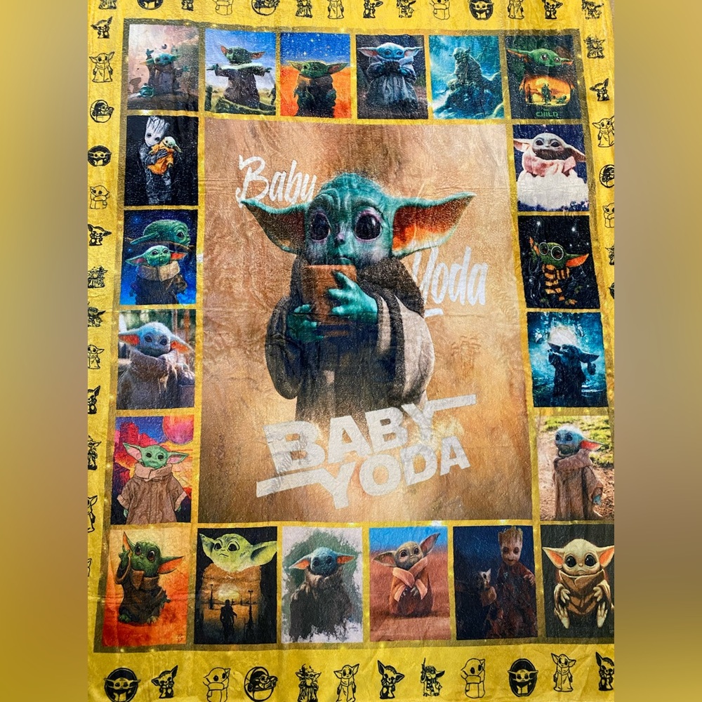 Star Wars, Mandalorian, baby Yoda Grogu blanket NEW Disney